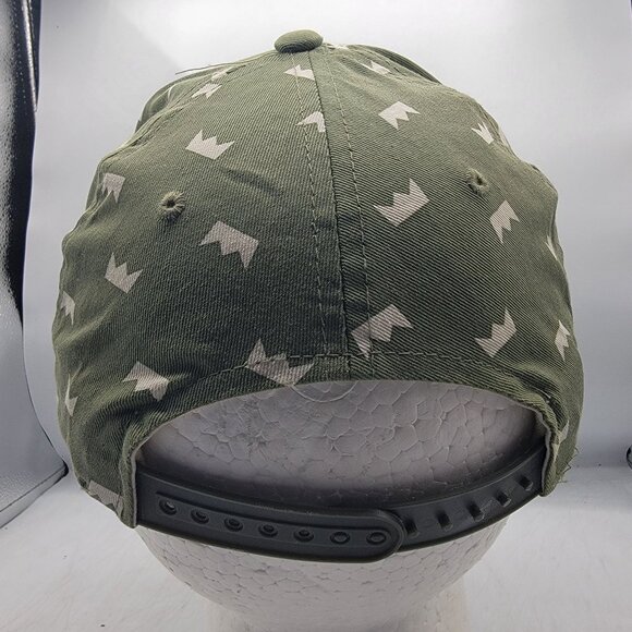 Apex Green Adults Snapback Hat With White Crown Print Casual Outdoors Walking - Picture 3 of 10
